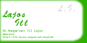 lajos ill business card